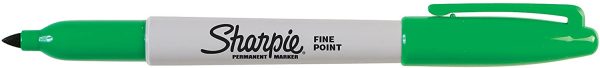 Sharpie 1765444 Fine Point Permanent Markers, 2 Green Markers - Image 2