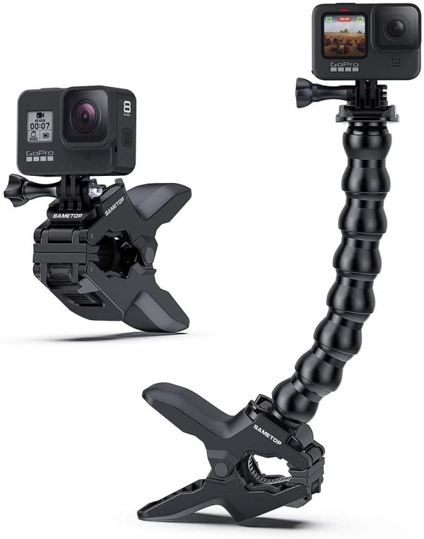 Sametop Jaws Flex Clamp Mount with Adjustable Gooseneck Compatible with GoPro Hero 10, 9, 8, 7, 6, 5, 4, Session, 3+, 3, 2, 1, Max, Hero (2018), Fusion, DJI Osmo Action Cameras - Image 3