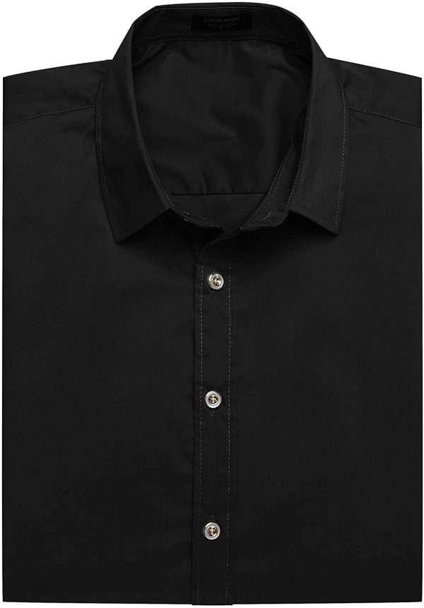 COOFANDY Men's Muscle Fit Dress Shirts Wrinkle-Free Long Sleeve Casual Button Down Shirt