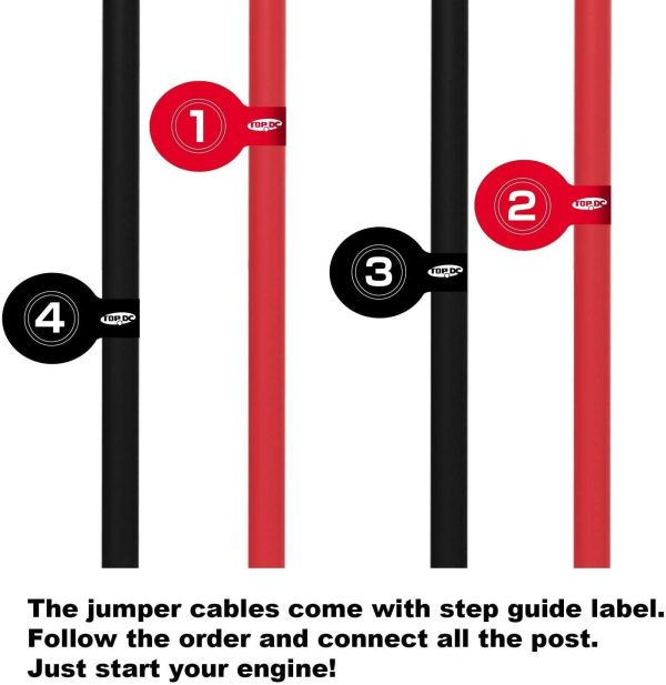 Jumper Cables 4 Gauge 25 Feet Heavy Duty Booster Cables with Carry Bag (4AWG x 25Ft) - Image 4