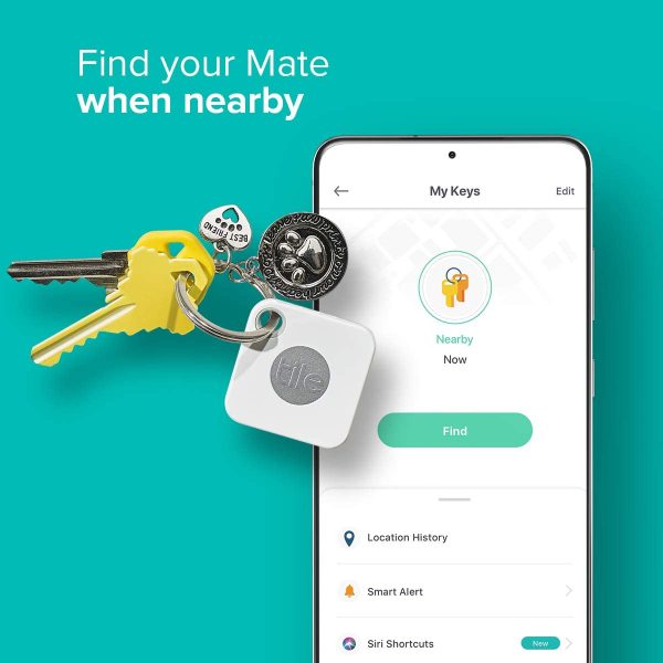 Mate (2020) 1-pack - Bluetooth Tracker, Keys Finder and Item Locator for Keys, Bags and More; Water Resistant with 1 Year Replaceable Battery - Image 3