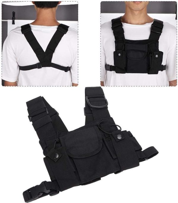 Radio Walkie Talkie Chest Pocket Harness Bags Pack Backpack Holster High Qualit Front Pack Pouch - Image 7