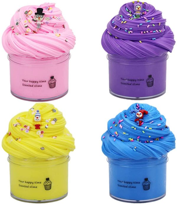 MINGYOUSHI 4 Pack Butter Slime Kit, with Clown Slime, Magician Slime, Cartoon Slime Stretchy and Non-Sticky, Easter Stocking Stuffers, Birthday Gifts for Girl and Boys - Image 2