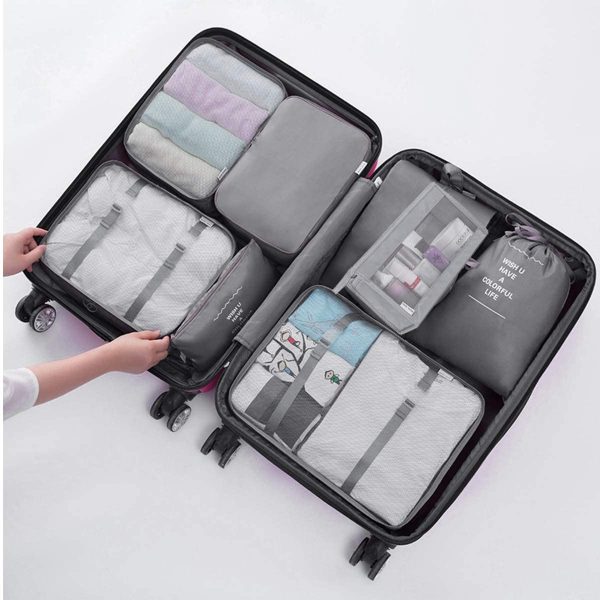 9 Pcs Packing Cubes,Luggage Organizer Bag with Shoes Bag Packing cubes Travel Storage Bags Packing Organizer Set, Multi-functional Clothing Sorting Packages,Travel Packing Pouches - Image 5