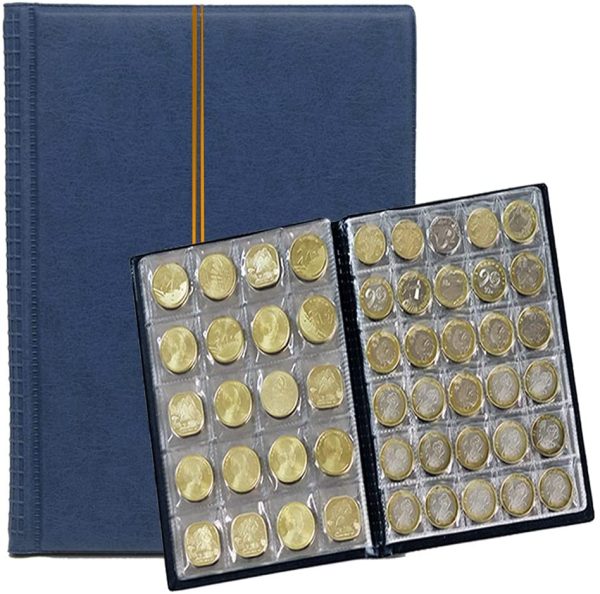 AWEELON 250 Pockets 10 Pages Coin Collection Album Coin Book, Blue - Image 4