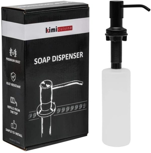 Soap Dispenser for Kitchen Sink (Black Matte) - Image 8