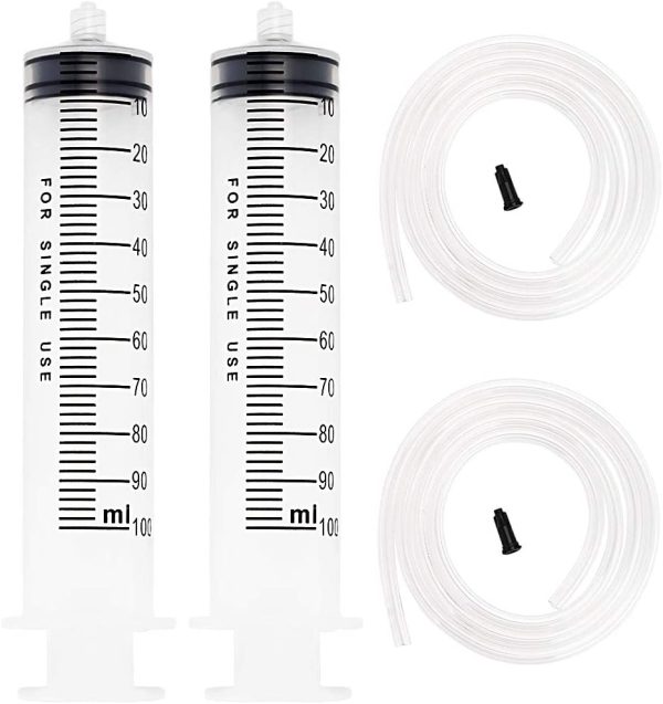 2 Pack 100 ML Syringe for Nutrient Measuring 100cm Tube - Image 6