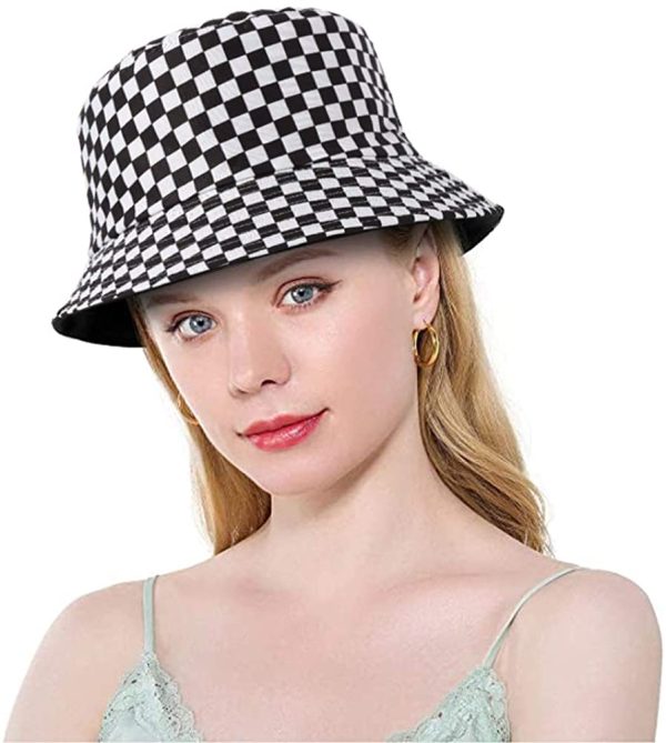 Mimfutu Reversible Womens Bucket Hat, Summer Fashion Fisherman Beach Sun Hats - Image 2