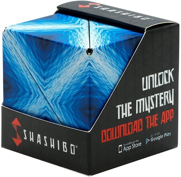 SHASHIBO Shape Shifting Box - Award-Winning, Patented Fidget Cube w/ 36 Rare Earth Magnets - Extraordinary 3D Magic Cube ?C Shashibo Cube Magnet Fidget Toy Transforms Into Over 70 Shapes (Blue Planet) - Image 6