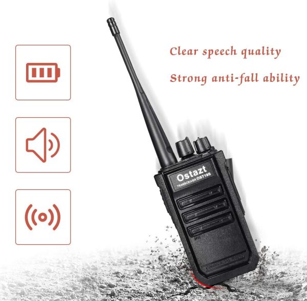 Walkie Talkie Rechargeable 2 Pack Portable Handheld 2 Way Radio Set Long Range for Adults with Earpiece - Image 2