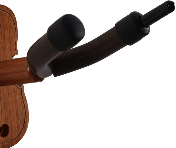 Rosewood Violin Hanger With Bow Hanger Viola Hanger Home & Studio Wall Mount Violin Hanger (Rosewood MA-5) - Image 2