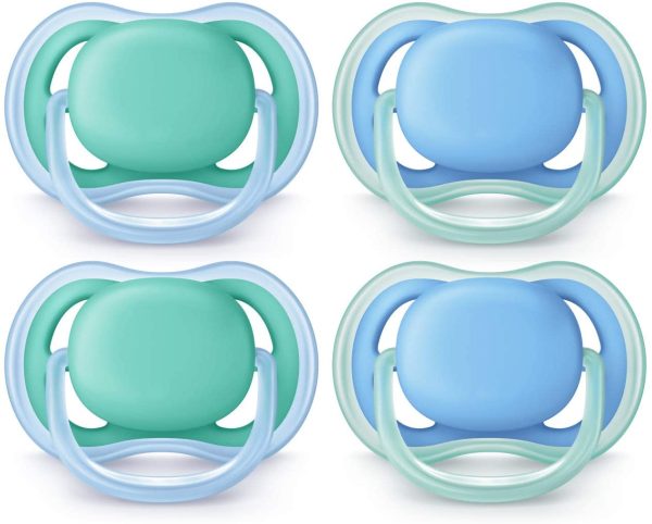 Philips Avent Ultra Air Pacifier 6-18m, blue/green, 4 pack, SCF244/42 - Image 2