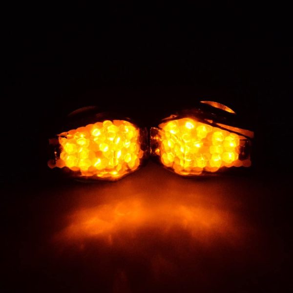 15 Amber LED Flush Mount Smoke Turn Signal Indicator Blinker Light Universal For Motorcycle Sport Street Racing Bike - Image 2