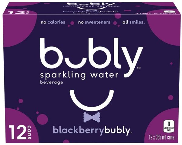 bubly Sparkling Water blackberrybubly, 355 mL Cans, 12 Pack - Image 4