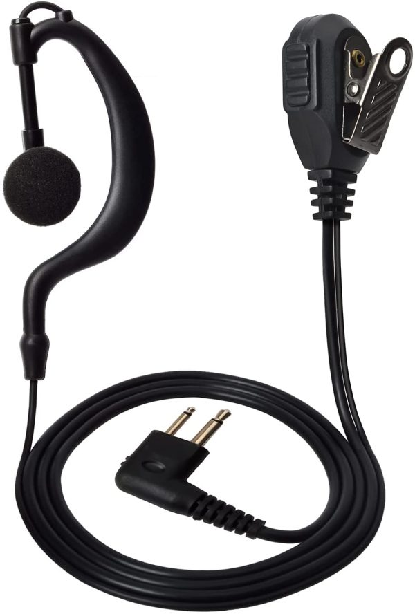 CP200 Headset 2 Pin G Shape Earpiece with Mic PTT for Motorola Radio CP200D PR400 CLS1110 RMM2050 GP300 CP185 CLS1410 Yaesu FT-65R FT-65 Walkie Talkie - Image 2