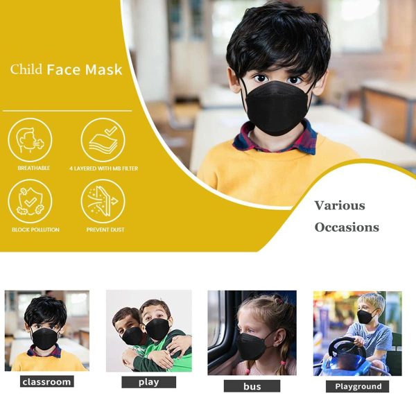 80PCS Kids Disposable Face_Mask Children 3Ply Earloop Breathable Kids Face_Mask Outdoor School Supplies Boys Girls (A) - Image 6