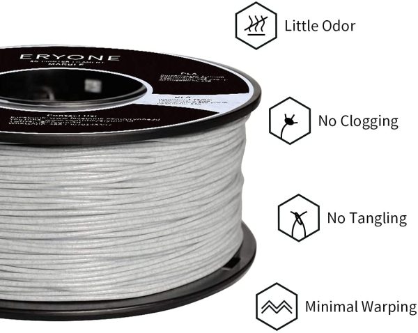 Filament PLA 1.75 mm, Special 3D Printing PLA Filament 1.75 mm for 3D Printers and 3D Pens,+/-0.03mm 1kg (2.2lbs)/Spool,Marble