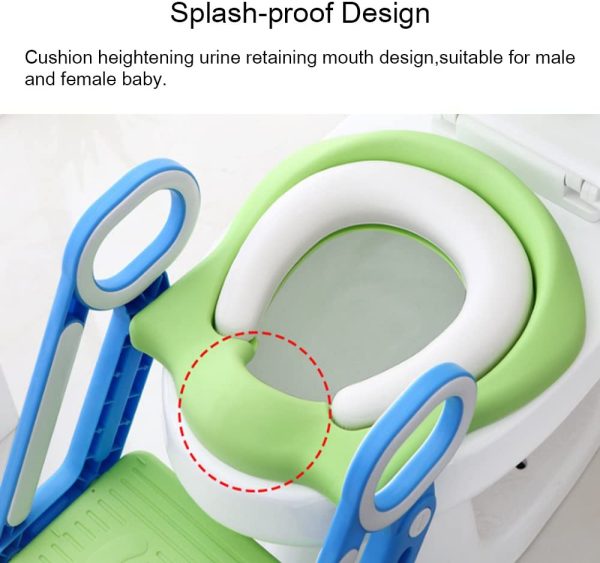 Kids Toddlers Potty Training Seat, ITOY&IGAME Toilet Seat for Potty Training Toilet Training Potty Seat Sturdy Comfortable Built in n-Slip Steps Soft Pad for Baby Boys Girls - Image 8