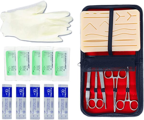 Suture Practice Kit for Student Suture Training, Include Upgrade Suture Pad, Complete Suture Tool Kit, Perfect for Teaching and Learning