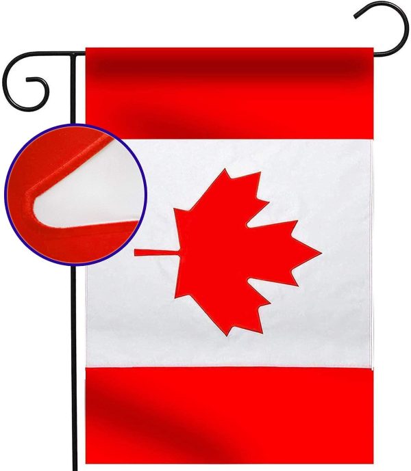 Canadian Garden Flag 12.5X18 Inches -Double sided Nylon 210D Embroidered Maple Leaf Outdoor Home & &House Decoration Farmhouse Summer Yard Outdoor Patriotic Decor - Image 3