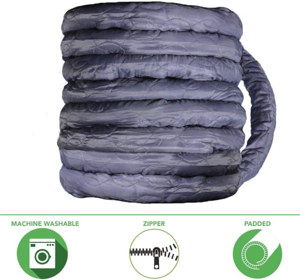 Central Vacuum Hose Cover - 35-37 ft - Paded Machine Washable Universal Cover - Image 2