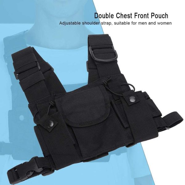 Radio Walkie Talkie Chest Pocket Harness Bags Pack Backpack Holster High Qualit Front Pack Pouch - Image 2