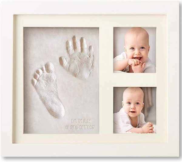 Baby Handprint and Footprint Makers Kit Keepsake For Newborn Boys & Girls, Baby Girl Gifts & Baby Boy Gifts, Personalized Baby Shower Gifts, Memory Art Picture Frames for Baby Registry, Nursery Decor - Image 3