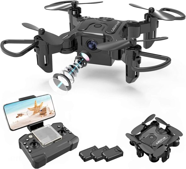 4DRC V2 Mini Drone with Camera for Kids Adults,720P HD FPV Live Video drone for Beginners,RC Foldable Quadcopter,App Control,3D Flips and Headless Mode,One Key Return,Altitude Hold,3 Batteries - Image 8