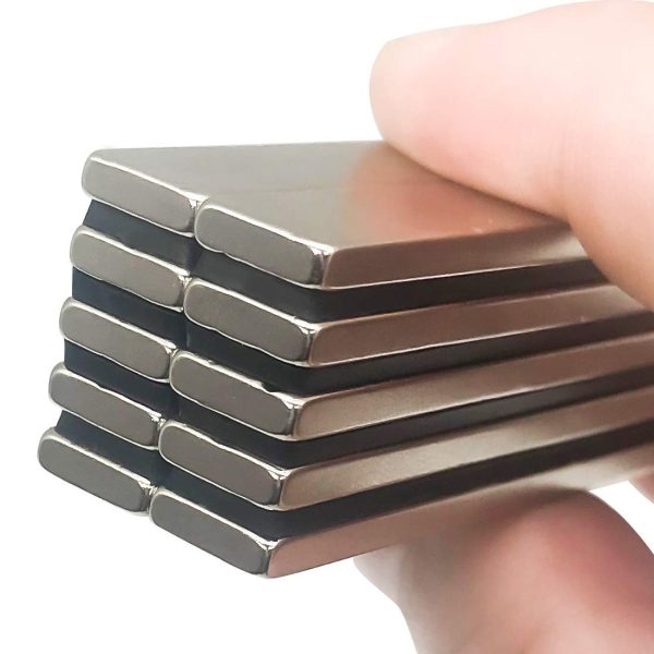 10 Pack Strong Neodymium Bar Magnets Rare Earth Magnets with Double Metal Rectangular Adhesive -60x10x3mm - Image 6