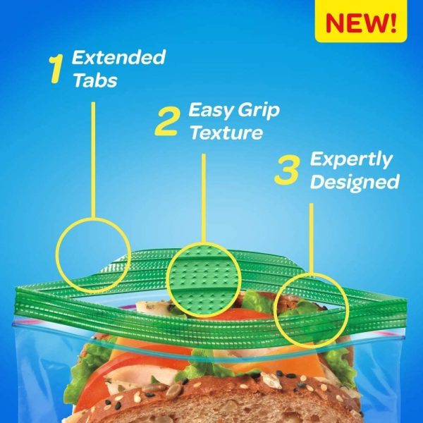 Ziploc Snack and Sandwich Bags for On-The-Go Freshness, Grip 'n Seal Technology for Easier Grip, Open and Close, 90 Count - Image 10