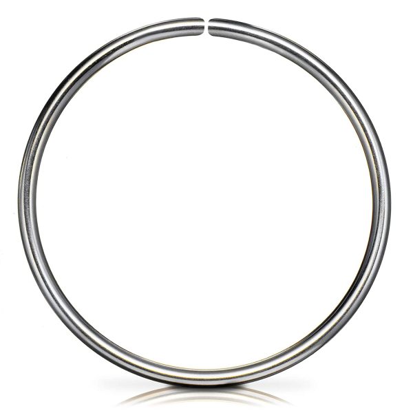 Tiny Silver Nose Ring hoop - 24 gauge snug Nose Hoop thin nose Piercings hoops - nose piercing rings - Image 2