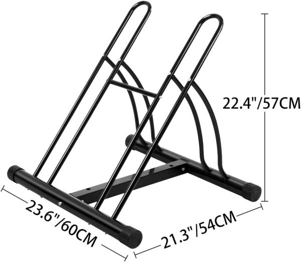 OneTwoFit OT082 Bicycle Stand for 2 Bikes 2 Bike Floor Stand for Bikes Bicycle Bicycle Stand Storage Pack Stand for Indoor and Outdoor Use - Image 7