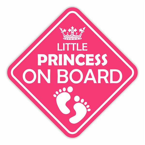 Little Princess On Board Vinyl Decal Bumper Sticker Baby Girl Sticker Car Truck Van Window Sticker Self Adhesive Vinyl Car Sticker