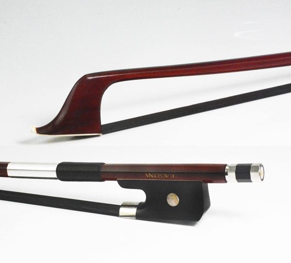 Black Horsehair Double Bass Bow French Model 1/2 Size Wild Tone VINGOBOW - Image 2