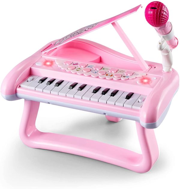 Baby Piano Girls Toy First Birthday Gifts for 1 2 3 Years Old Toddler Keyboard for Kids 12-18 months Musical Instruments with Microphone - Image 4