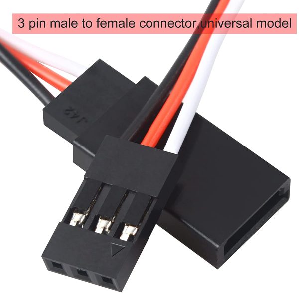 RGBZONE 10 Pack 100mm/3.9inch Extension Servo Wire Lead Cable Cord 30-Cores Male to Female for JR Style KK MWC Remote Control Parts - Image 3