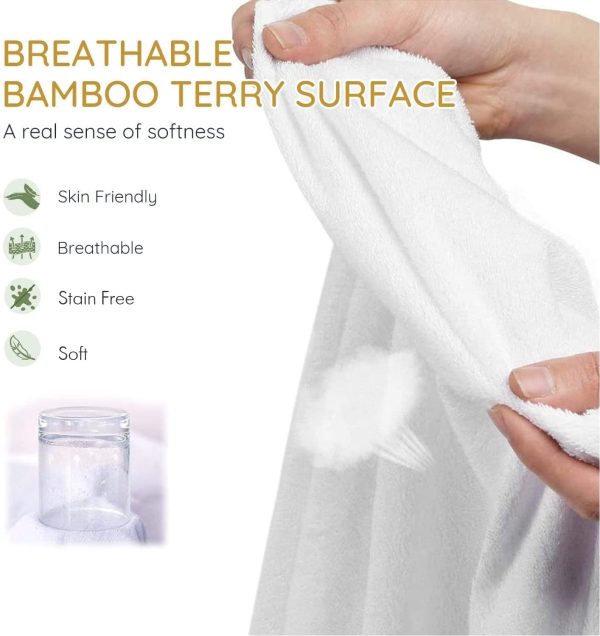 100% Waterproof Soft Mattress Protector Twin XL Size, Breathable Cooling Premium Bamboo Terry wtih Vinyl Free Noiseless TPU Fits up to 18 inch Mattress - Image 4