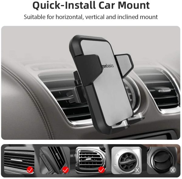 Amazon Basics Universal Smartphone Holder for Car Air Vent