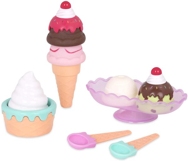 Play Circle by Battat ??Sweet Treats Ice Cream Parlour Playset ??Sprinkles, Cones, Spoons, Cups - Pretend Play Food Decorating Kit ??Toy Frozen Dessert and Accessories for Kids 3 and Up (21 Pieces) - Image 4