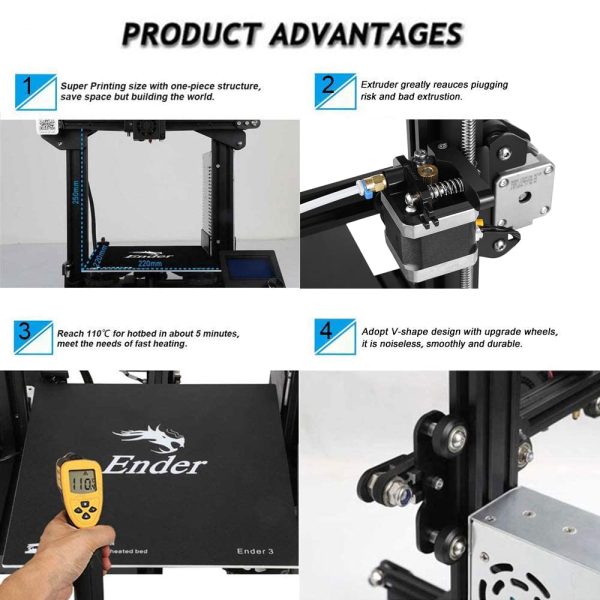 Official Creality Ender 3 3D Printer Fully Open Source with Resume Print Function 220x220x250mm - Image 6