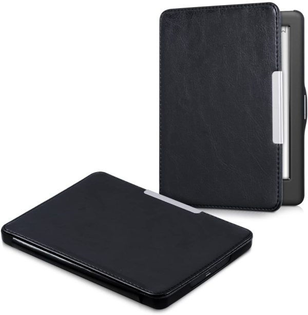 kwmobile Case Compatible with Kobo Glo HD/Touch 2.0 - Book Style PU Leather e-Reader Cover Folio Case - Black - Image 6