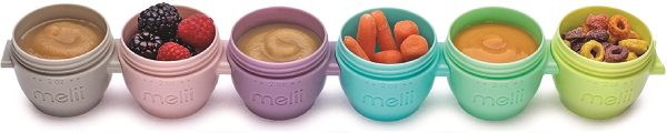 melii Snap & Go Baby Food Freezer Storage Containers & Snack Containers - Set of 10, 2oz & 4oz - Image 5