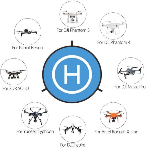 Nylon Drones Parking Landing Pad Foldable Aircraft Launch Pad Waterproof Portable Helipad for RC Drones Helicopter, PVB Drones, DJI Mavic Pro Phantom Pro - Image 5