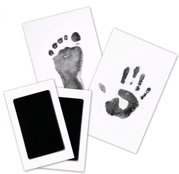 Baby Footprint & Handprint Inkless Ink Pad - 2-Pack Clean Touch Hand and Foot print Keepsake Ink Pads - Paw Stamp Print - Babys Footprint Kit - Newborn Baby Stamp Pad Kits - Baby Safe Print Ink Pad - Image 6