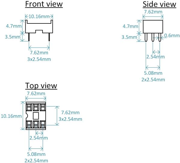 Pressed DIP 2.54mm Pitch IC Socket (6 Pin, 24 Pieces) - Image 7