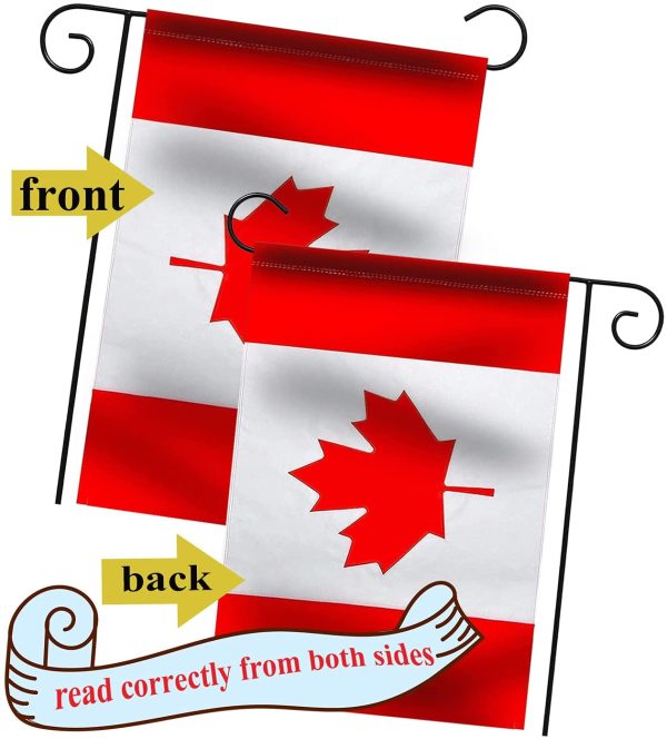 Canadian Garden Flag 12.5X18 Inches -Double sided Nylon 210D Embroidered Maple Leaf Outdoor Home & &House Decoration Farmhouse Summer Yard Outdoor Patriotic Decor - Image 5