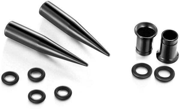 D.Bella 14G-00G 36 pcs Ear Gauges Stretching Kit Tapers Plugs Eyelets Implant Grade Steel - Image 3