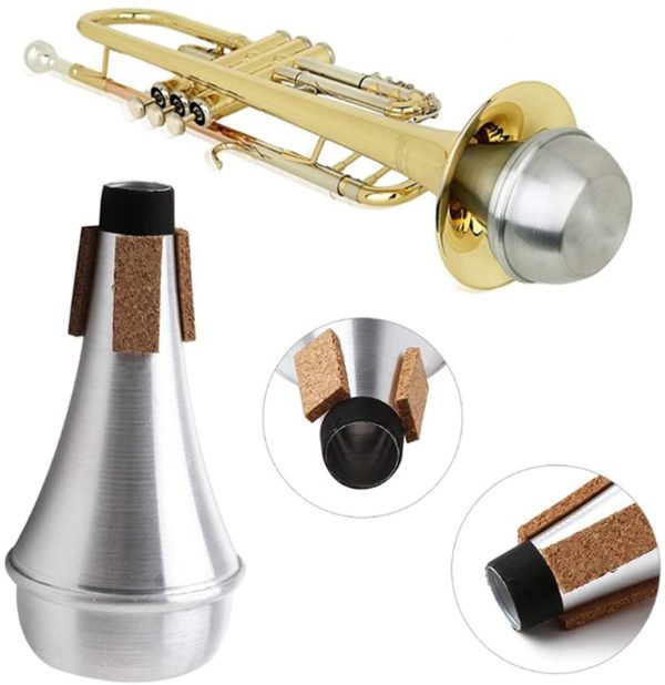 SUNTRADE Lightweight Aluminum Practice Trumpet Mute Silencer for Jazz Horn Music - Image 6