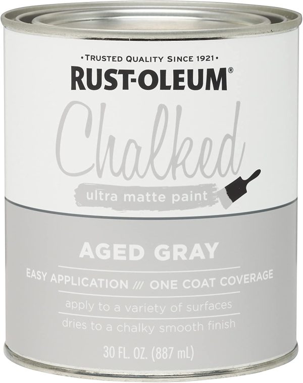 285143-2PK Chalked Ultra Matte Decorative Paint, 2 Pack, Aged Gray, 60 Fl Oz - Image 4