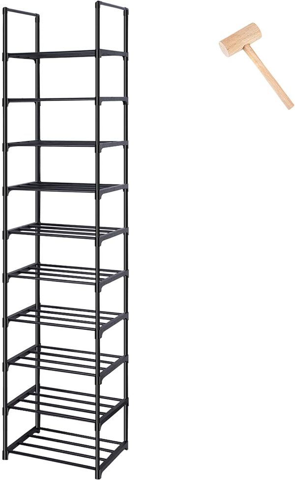 Shoe Rack, Sturdy Shoe Organizer for Closet,Shoe Rack for Closets,Shoe Rack for Entryway,Shoe Storage,Shoe Shelf, Free Standing Shoe Racks(10 Tier) - Image 7